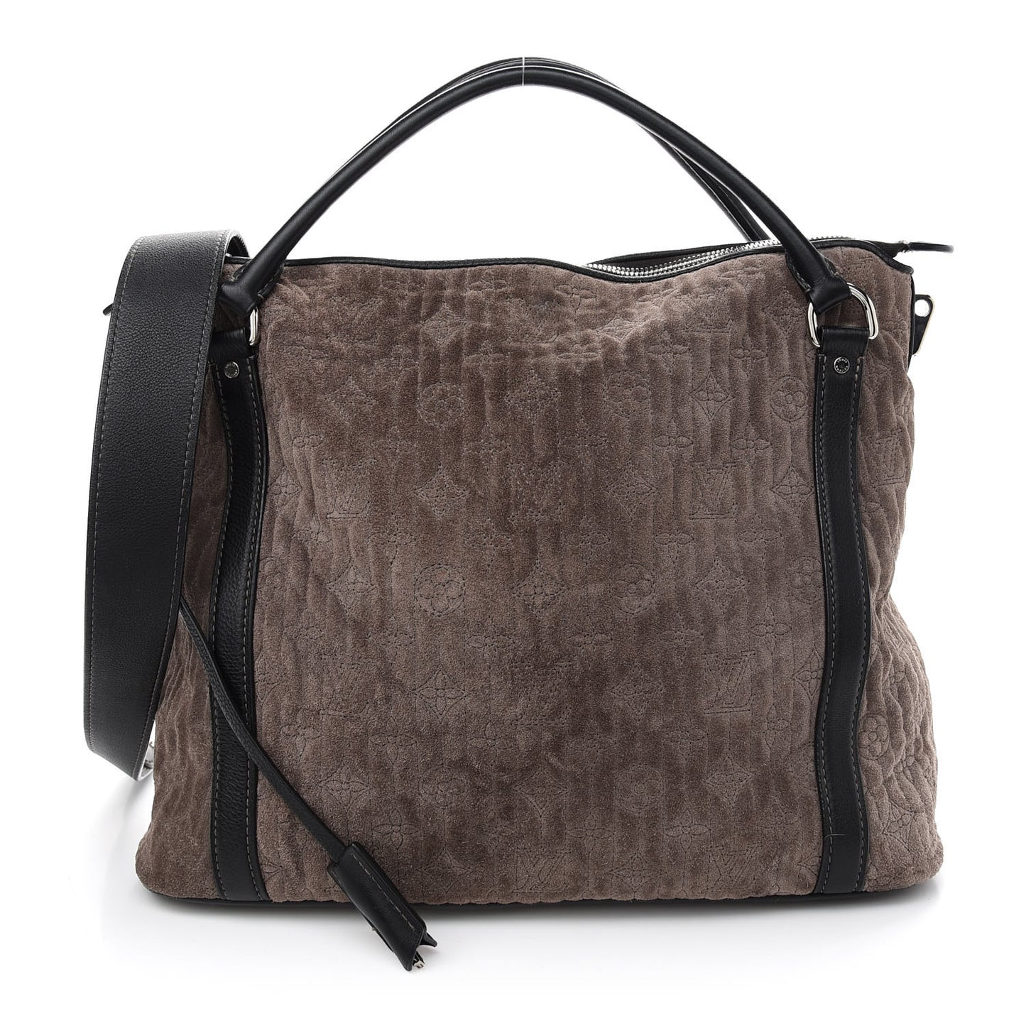 Monogram Suede Antheia IXIA PM Brown