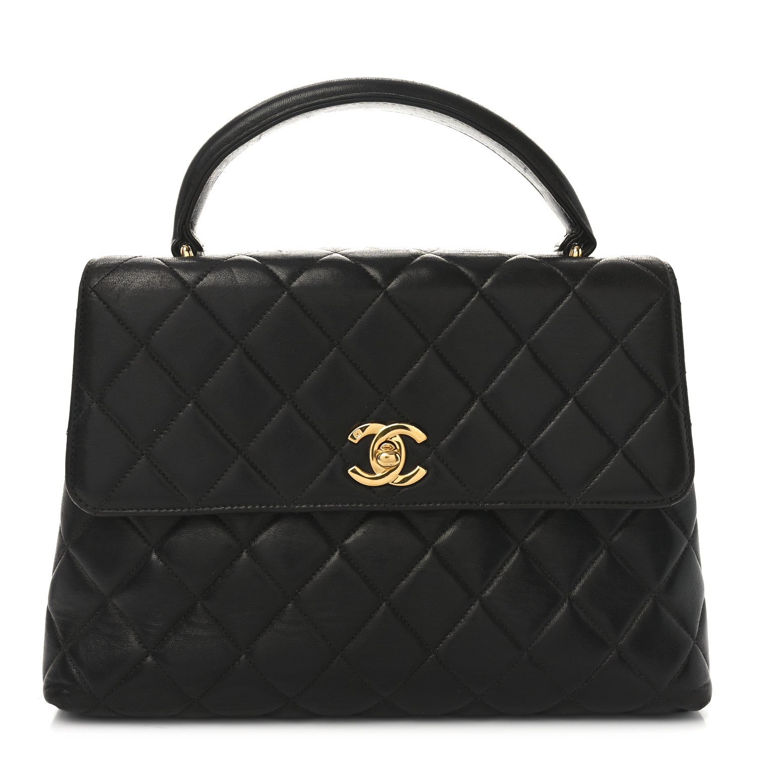 Chanel Lambskin Quilted Medium Kelly Flap Bag Black 1 of 10