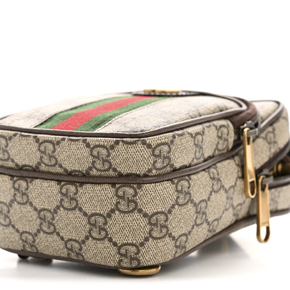 Gucci GG Supreme Monogram Web Mini Ophidia Messenger Brown 10 of 11
