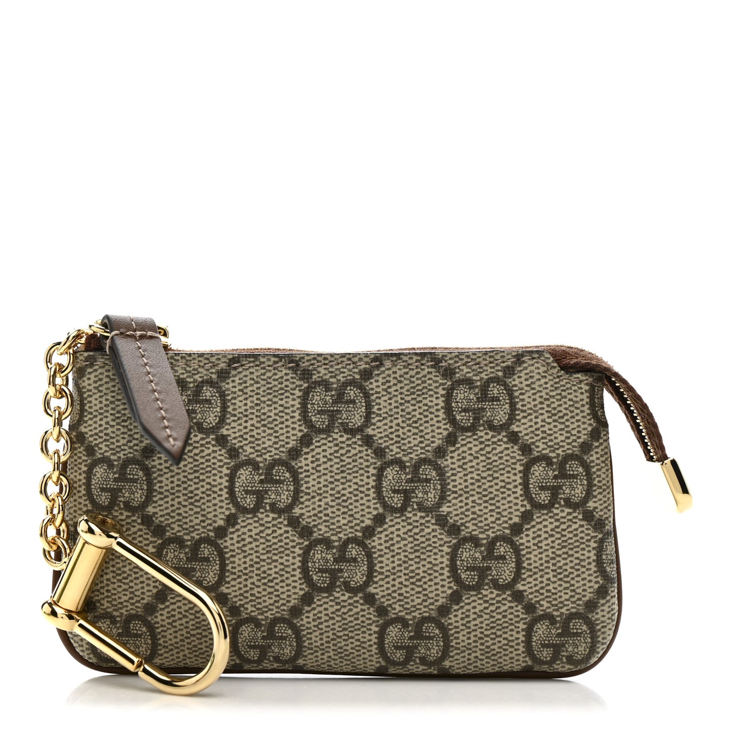 GG Supreme Monogram Key Case Beige Ebony Cuir