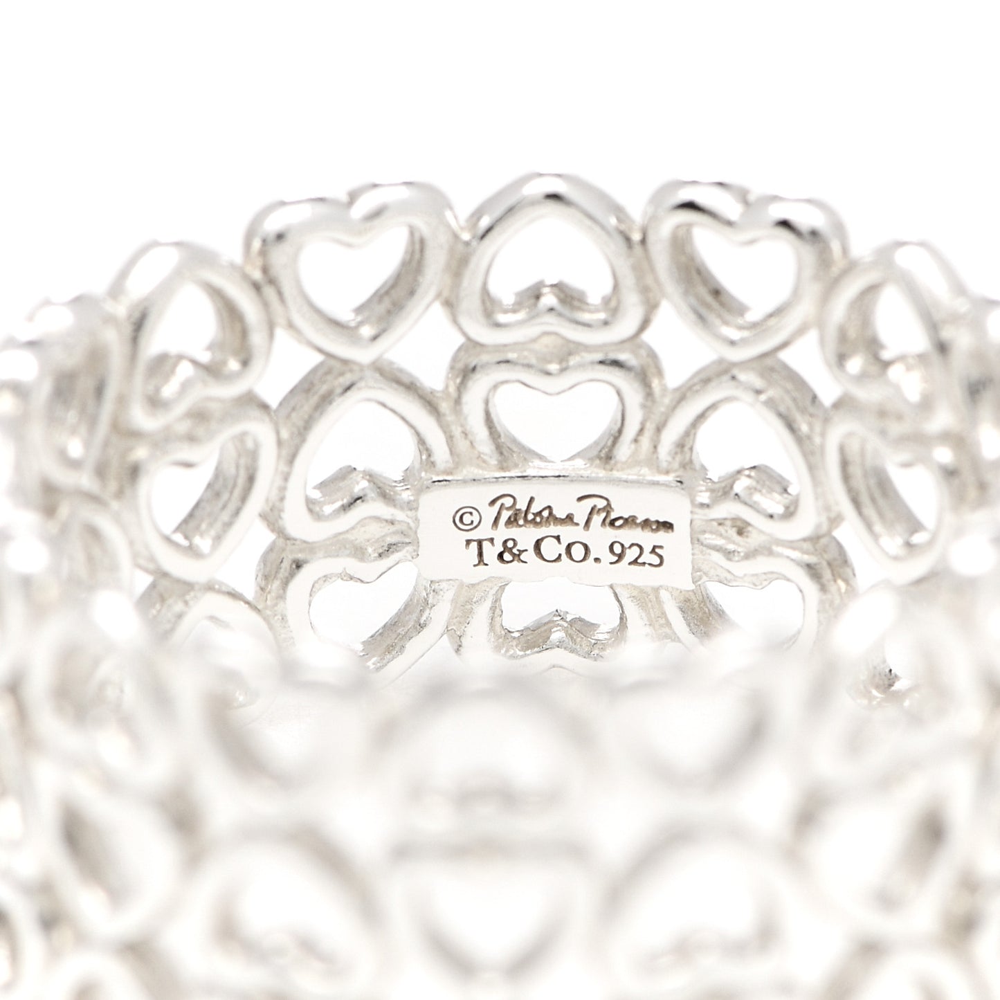 Sterling Silver Paloma Picasso Crown of Heart Band Ring 54 6.75