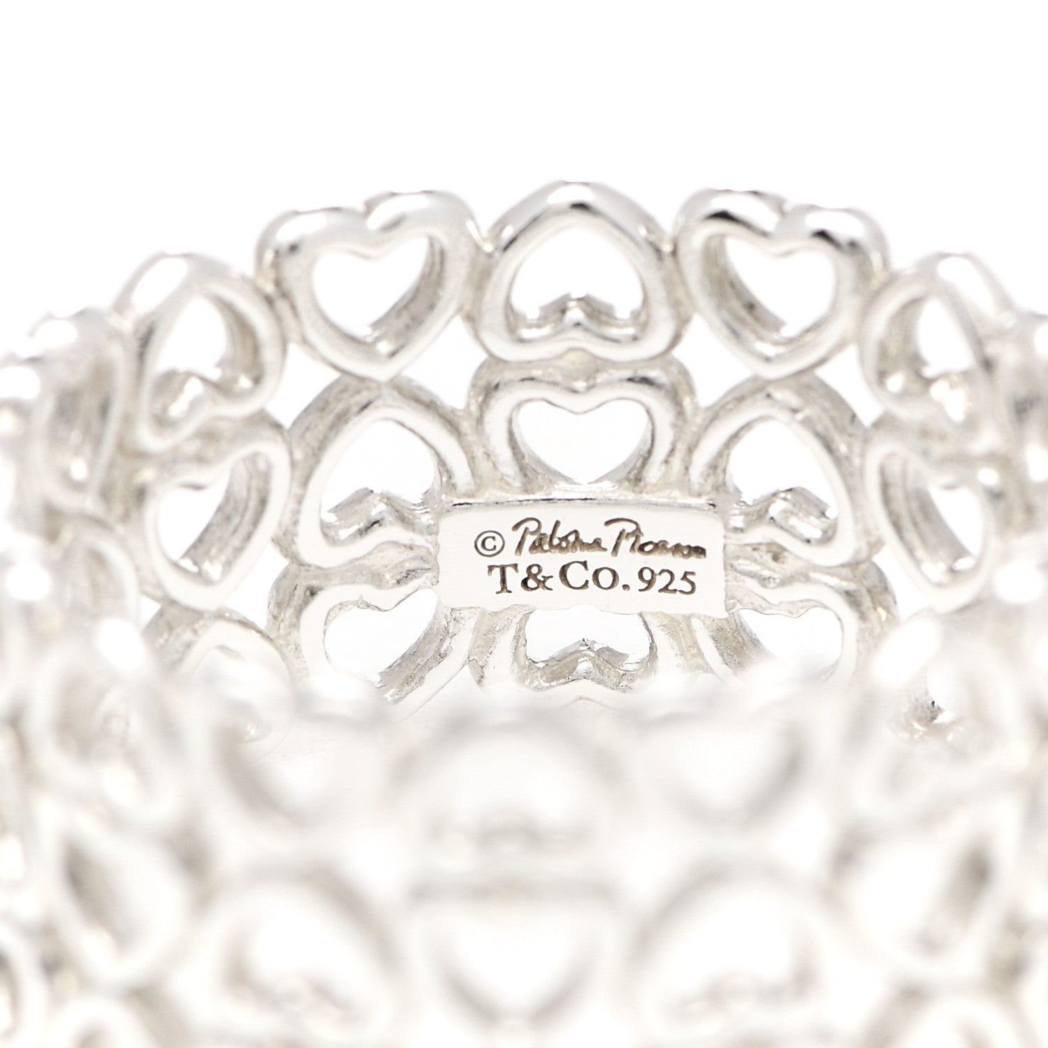 Tiffany Sterling Silver Paloma Picasso Crown of Heart Band Ring 54 6.75 4 of 5