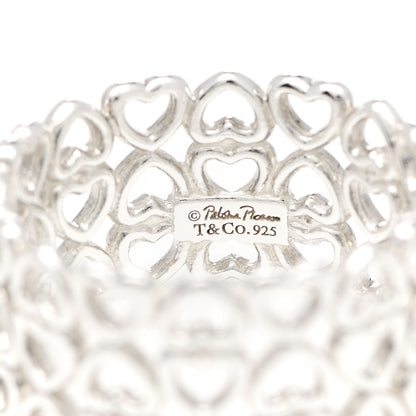 Tiffany Sterling Silver Paloma Picasso Crown of Heart Band Ring 54 6.75 4 of 5