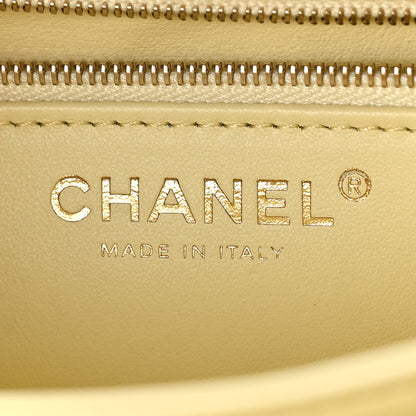 Chanel Lambskin Quilted Small Trendy Chain CC Dual Handle Flap Bag Yellow 6 of 9