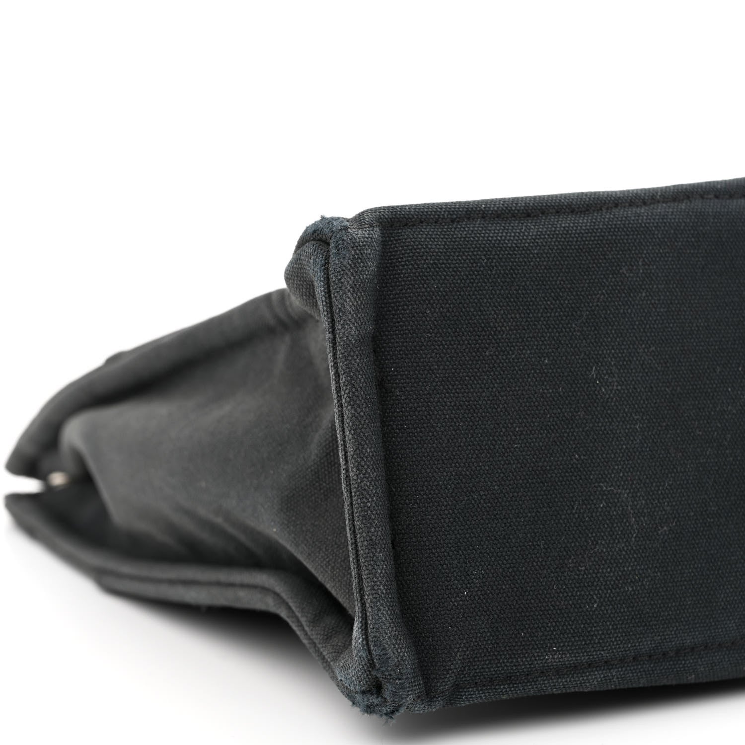 Hermes Canvas Herline MM Tote Black 9 of 15