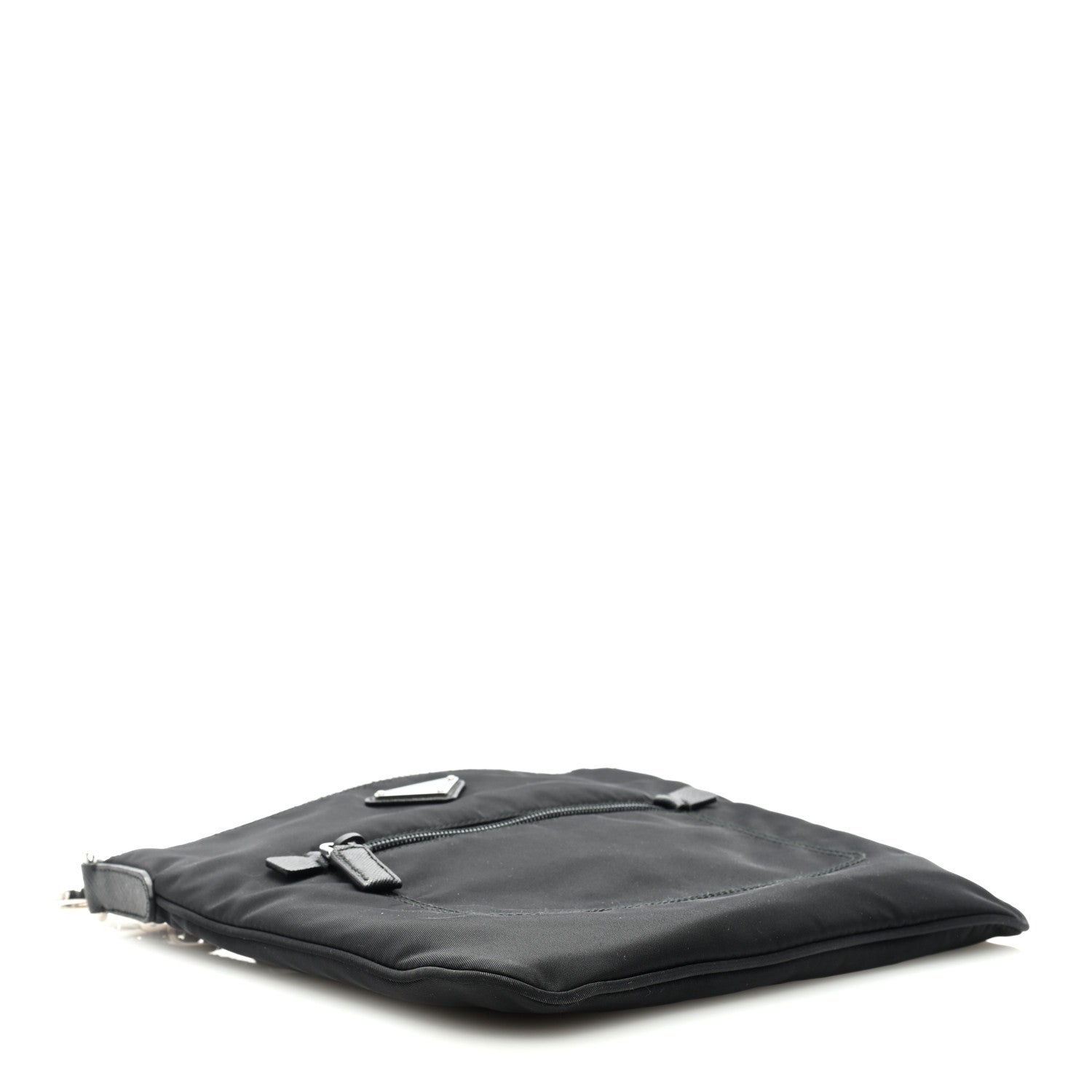 Prada Nylon Saffiano Flat Messenger Bag Black 4 of 8
