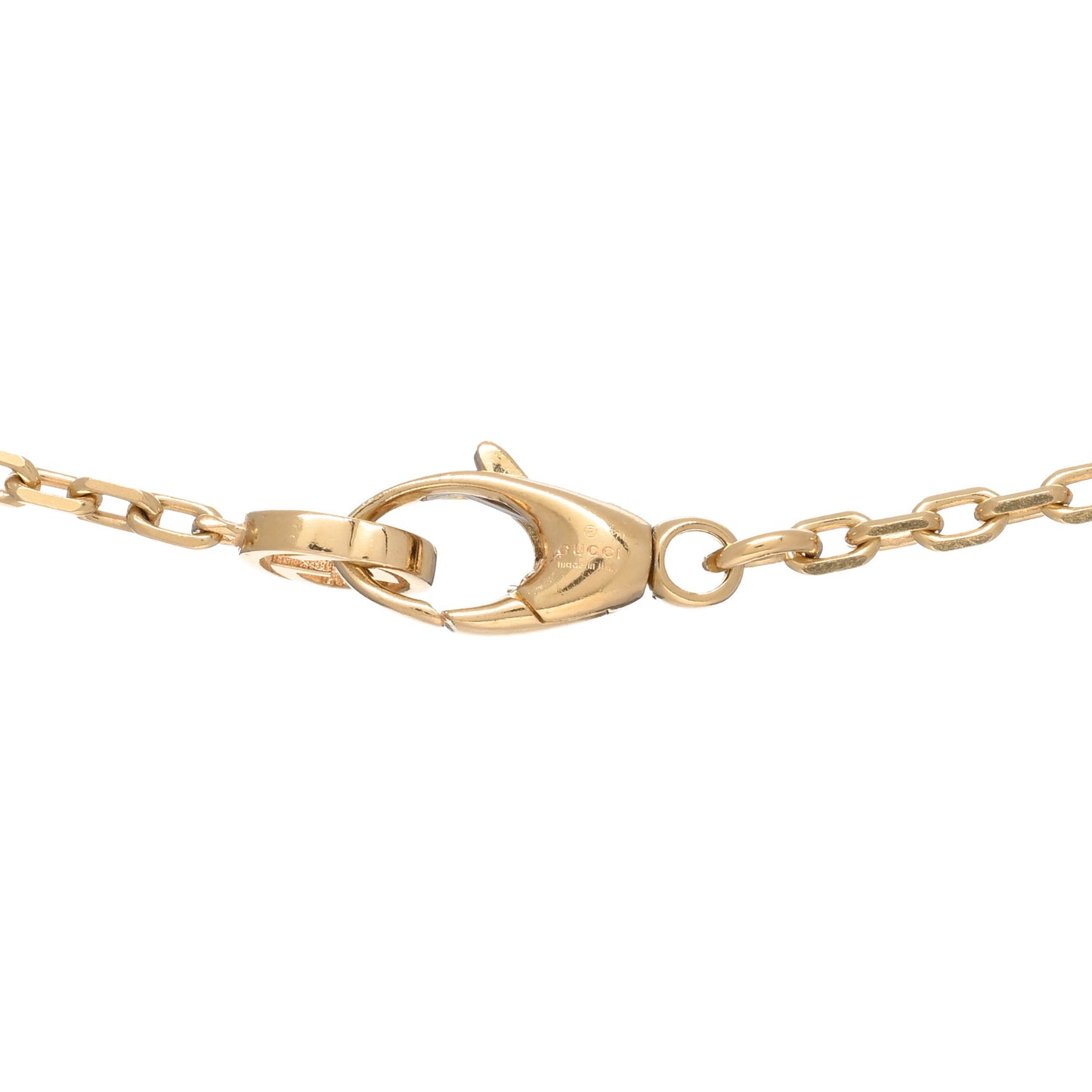 18K Yellow Gold Interlocking G Station Necklace