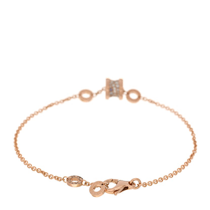 Bulgari 18K Rose Gold Diamond B.Zero1 Bracelet ML 2 of 4