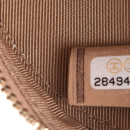 Chanel Caviar Quilted Round Clutch With Chain Beige 6 of 10