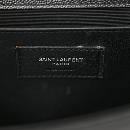 Saint Laurent Grain De Poudre Medium Classic Monogram Kate Satchel Black 6 of 17