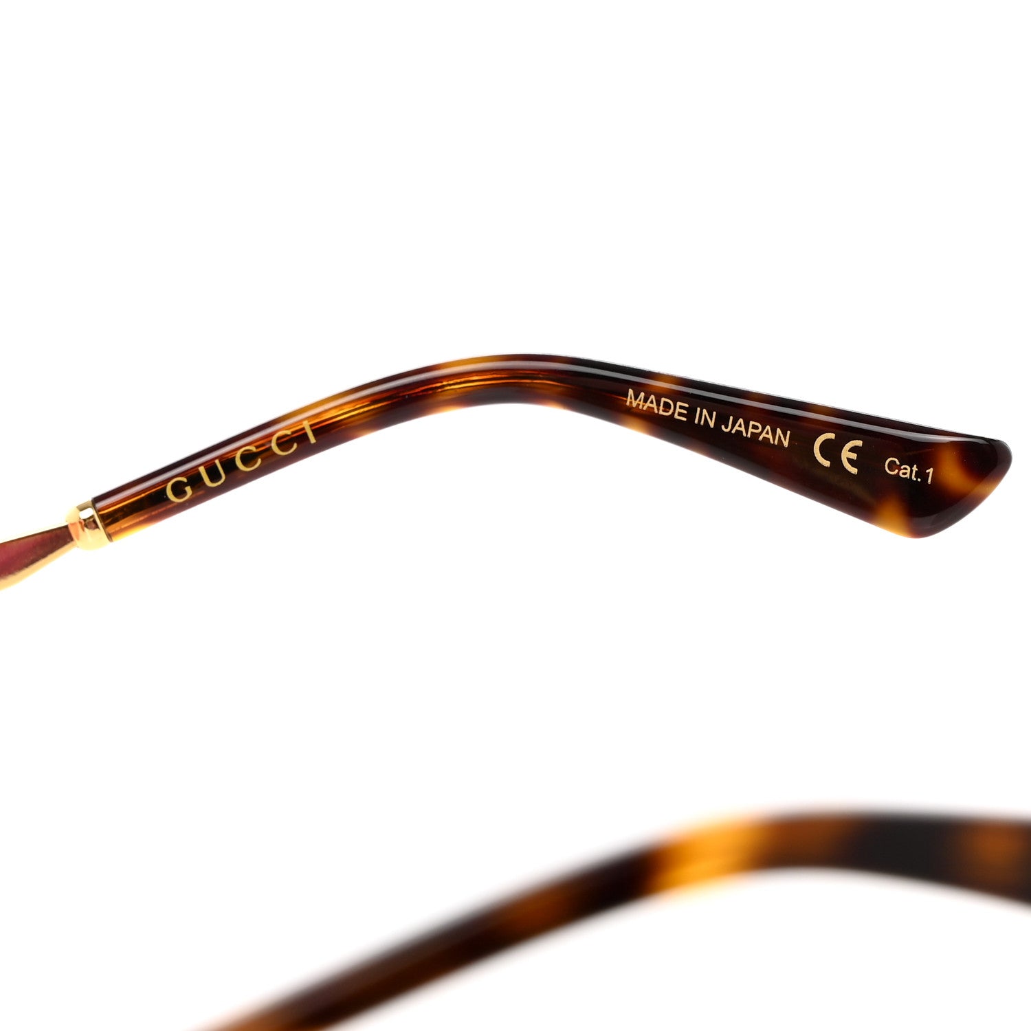 Gucci Metal Round Frame GG0595S Sunglasses Gold Black 6 of 8