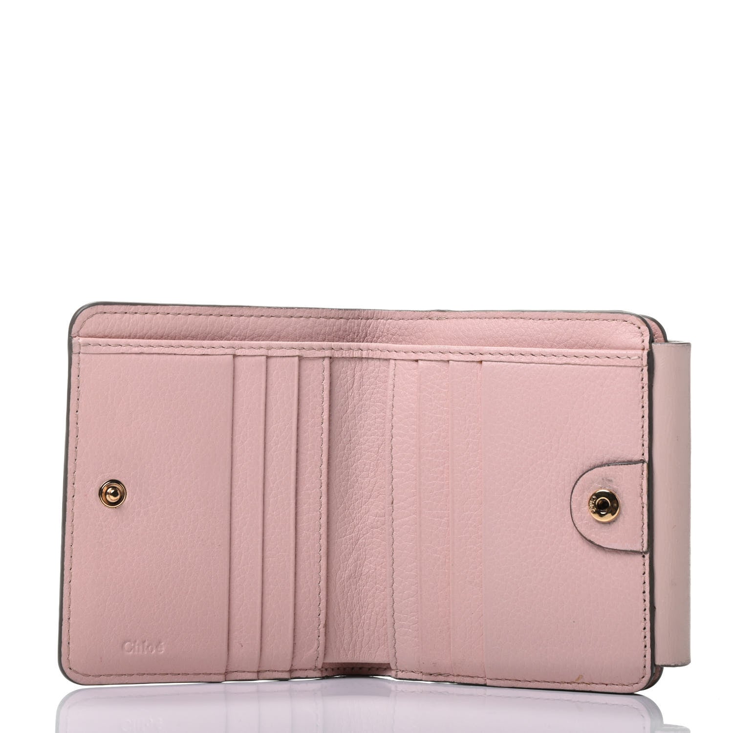Chloe Grained Lambskin Drew Square Wallet Washed Pink 4 of 4