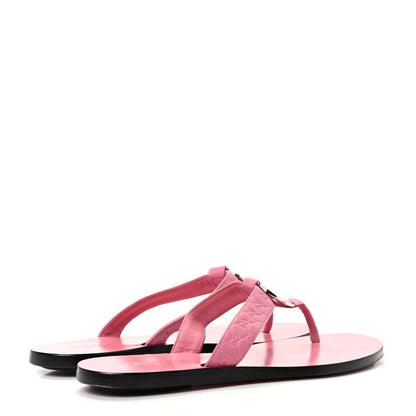 Gucci Patent Guccissima Thong Sandals 37 Pink 4 of 9