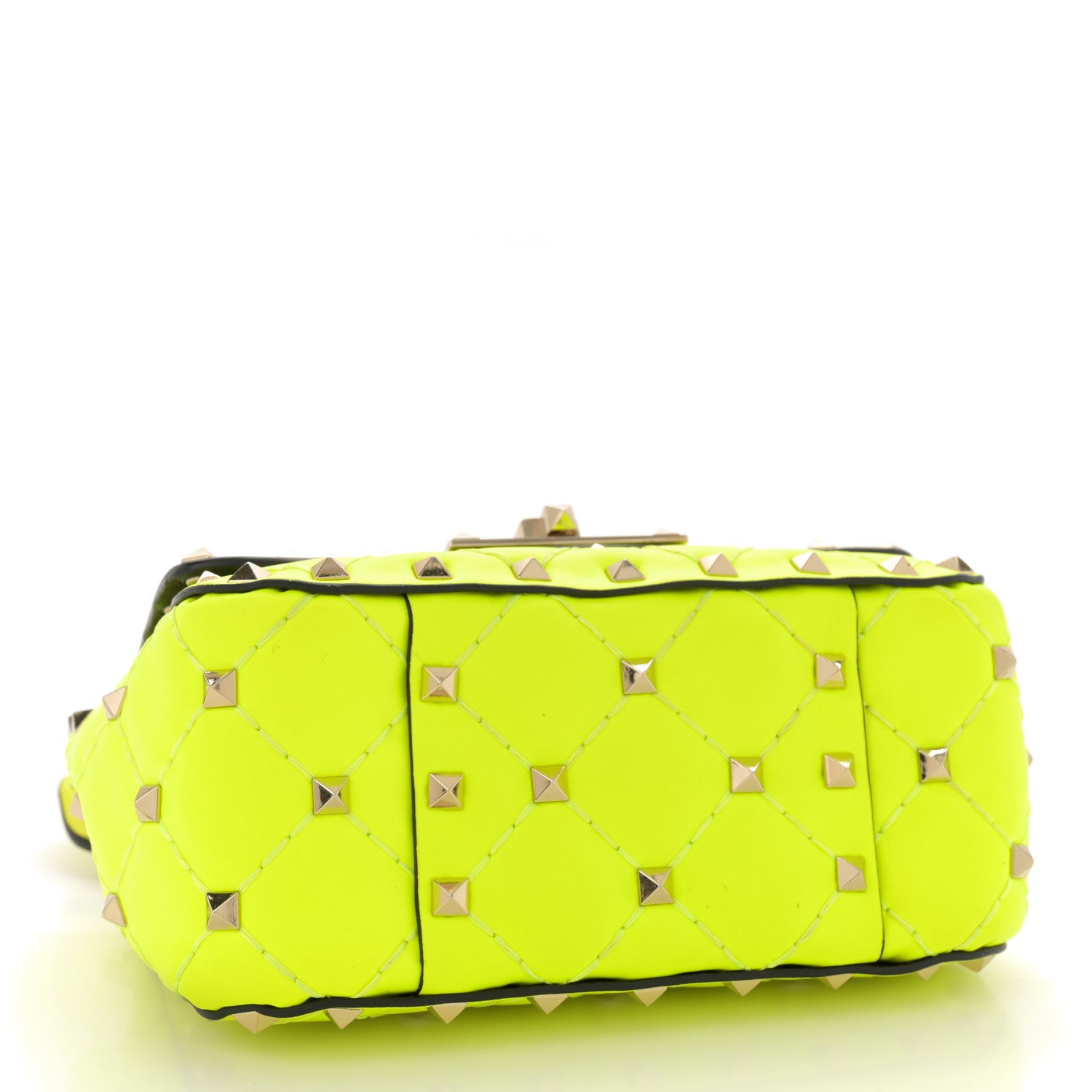 Valentino Garavani Calfskin Micro Rockstud Spike Shoulder Bag Lime 4 of 15