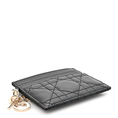 Christian Dior Lambskin Cannage Lady Dior Card Holder Black 4 of 8