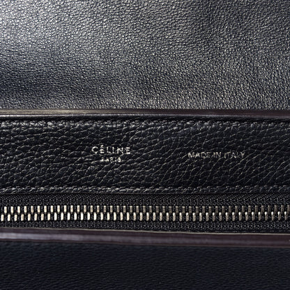 Celine Drummed Calfskin Suede Medium Trapeze Black 6 of 8