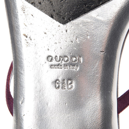 Gucci Satin Crystal GG Thong Sandals 6.5 Purple 7 of 12