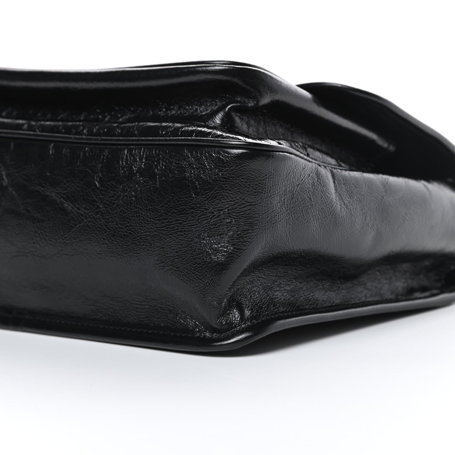 Saint Laurent Crinkled Calfskin Matelasse Monogram Medium Niki Chain Satchel Black 10 of 11