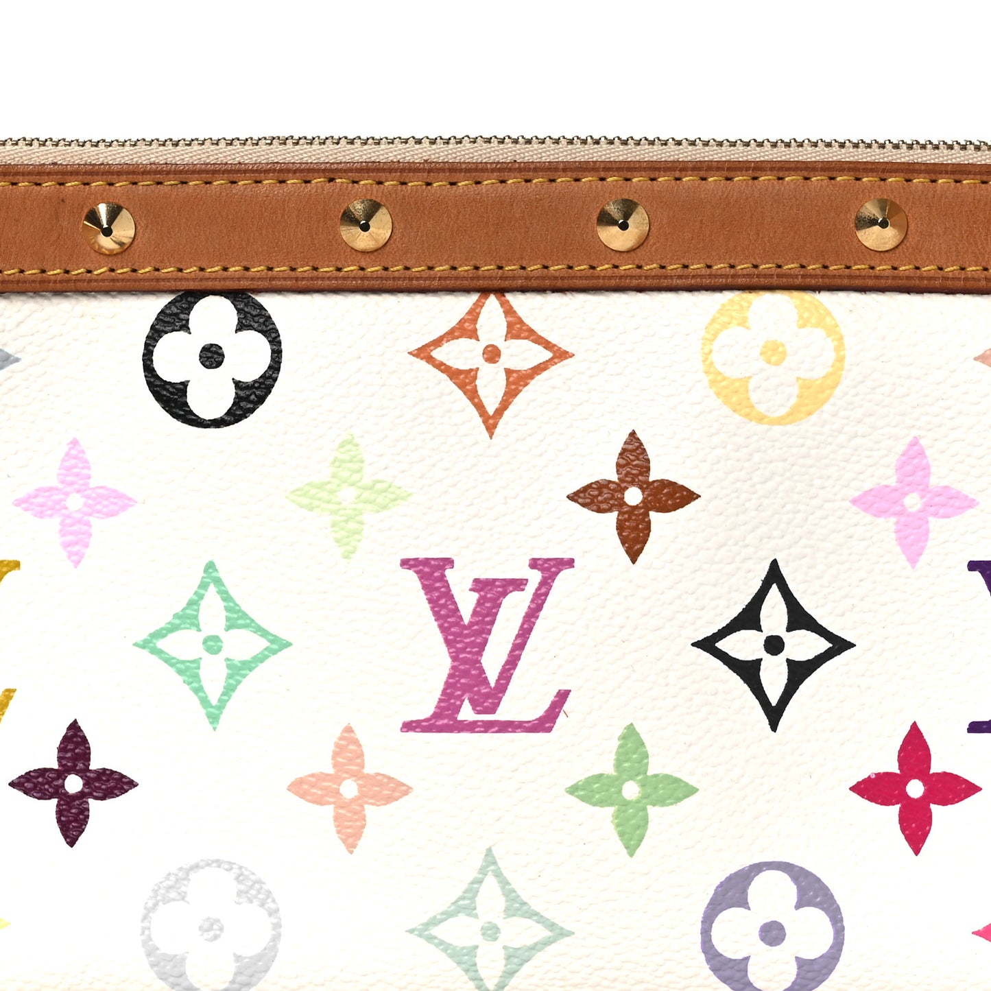 Monogram Multicolor Pochette Accessories White