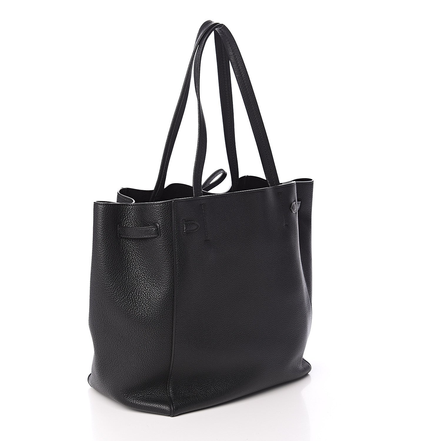 Celine Soft Grained Calfskin Small Belt Cabas Phantom Black 2 of 8