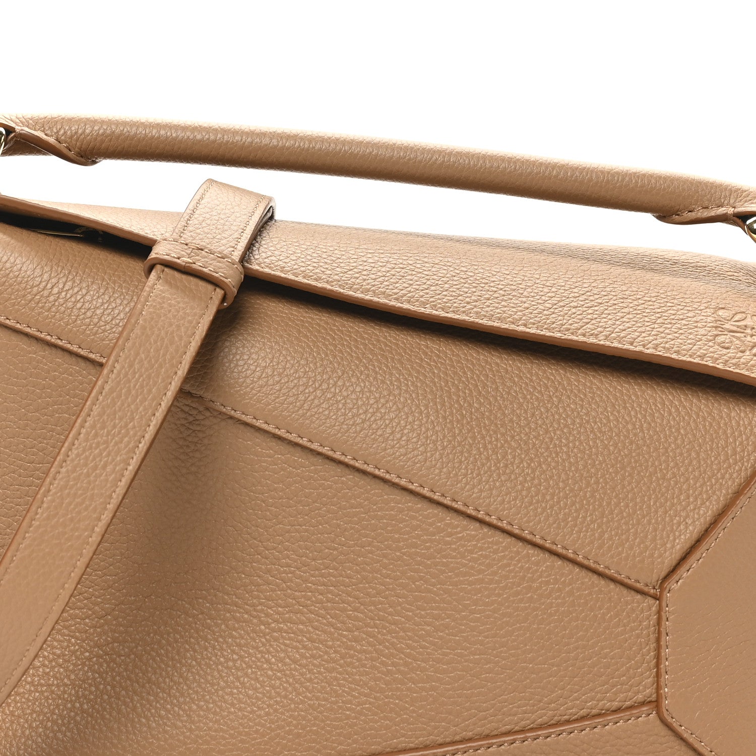 Loewe Grained Calfskin Small Puzzle Edge Bag Toffee 7 of 9