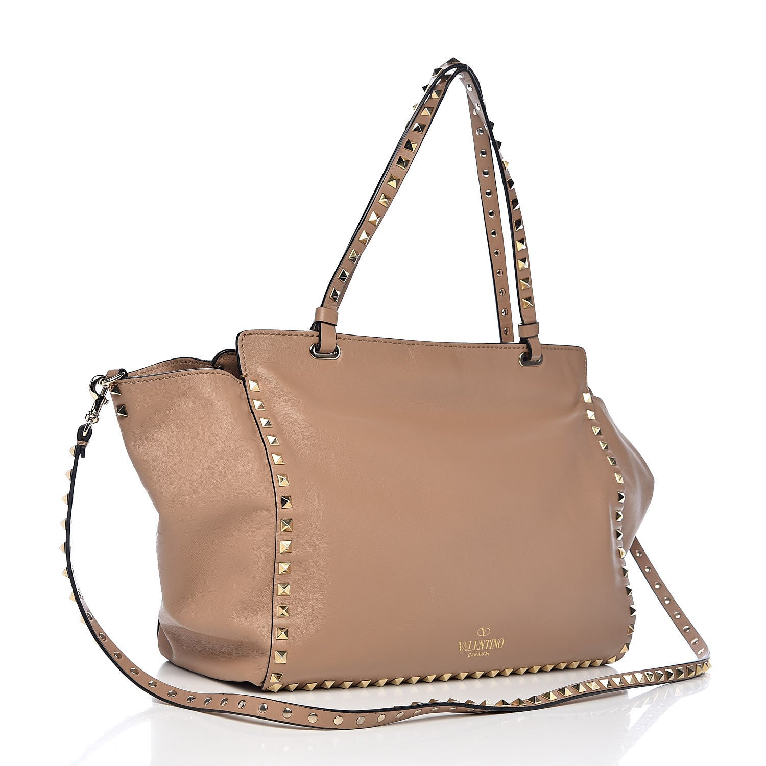 Valentino Garavani Vitello Medium Rockstud Tote Alpaca 3 of 12