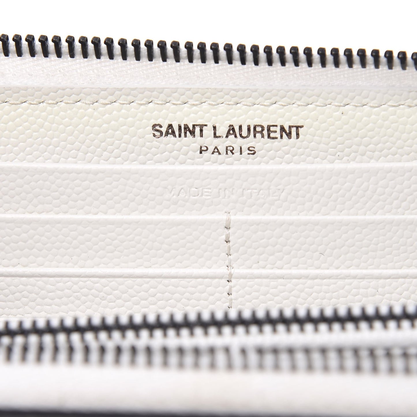 Grain De Poudre Matelasse Chevron Monogram Zip Around Wallet Black Bianco Ottico