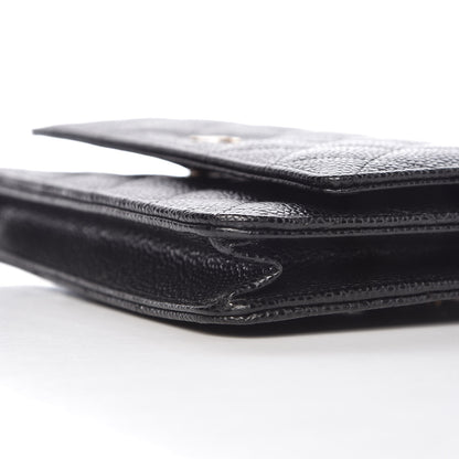 Chanel Caviar Quilted Wallet On Chain WOC Black 10 of 12