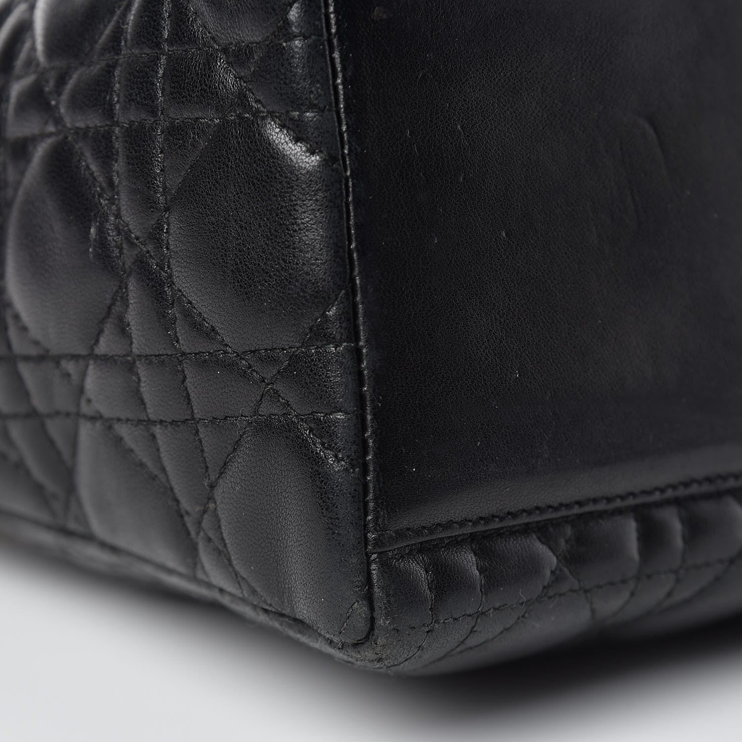 Christian Dior Lambskin Cannage Medium Lady Dior Black 12 of 16