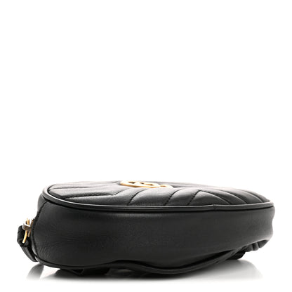 Gucci Calfskin Matelasse GG Marmont Belt Bag 105 42 Black 4 of 15