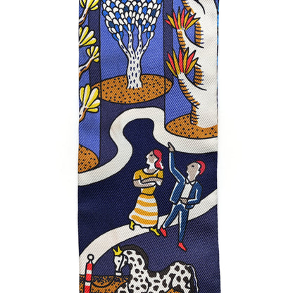 Hermes Silk Exposition Universelle Twilly Bleu Jaune Vif Rouge 5 of 5