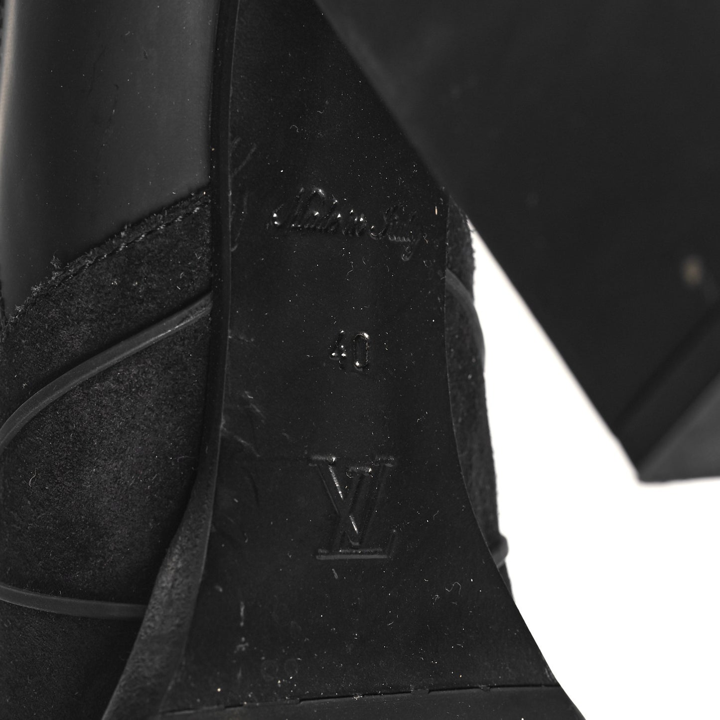 Suede Calfskin Monogram Star Trail Ankle Boots 40 Black