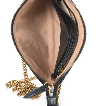 Gucci Calfskin Matelasse Mini GG Marmont Chain Bag Black 5 of 12