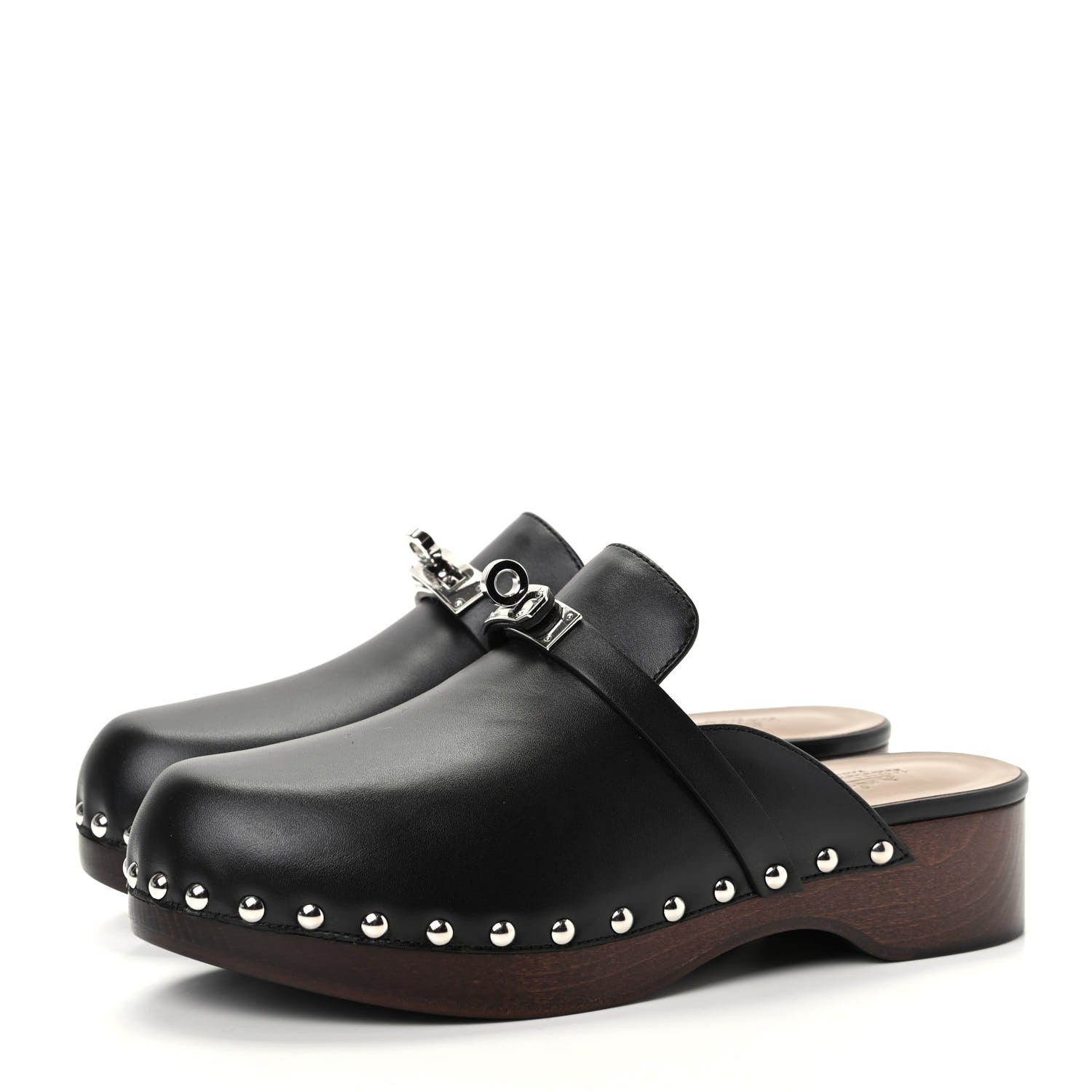 Hermes Calfskin Carlotta Mules 36 Black 3 of 11