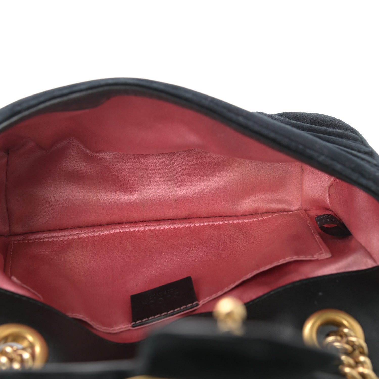 Gucci Velvet Matelasse Mini GG Marmont Shoulder Bag Black 4 of 11
