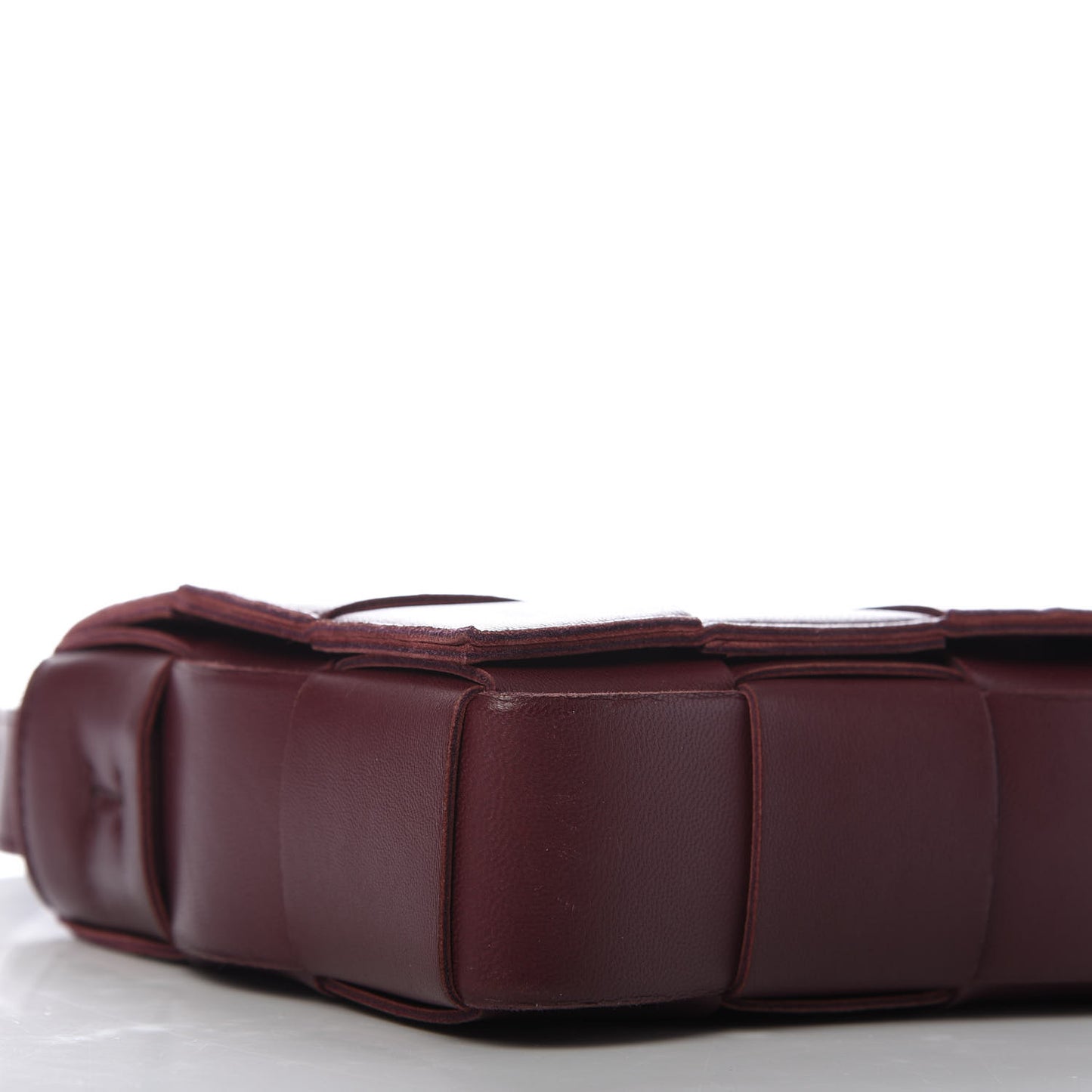 Lambskin Maxi Intrecciato Cassette Crossbody Bag Bordeaux