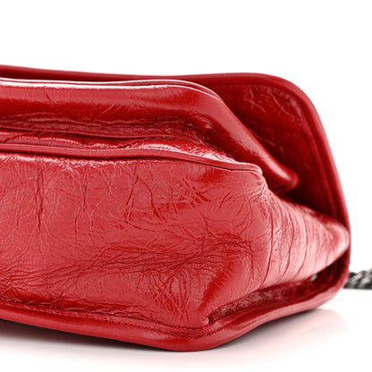 Saint Laurent Crinkled Calfskin Matelasse Monogram Baby Niki Chain Satchel Rouge Eros 10 of 13