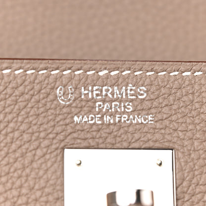 Hermes Togo Horseshoe Kelly Retourne 35 Etoupe 6 of 9