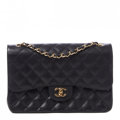 Chanel Caviar Quilted Jumbo Double Flap Black 1 of 11