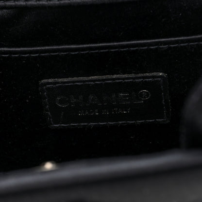 Chanel Satin Crystal Small Camellia Evening Bag Black 6 of 11