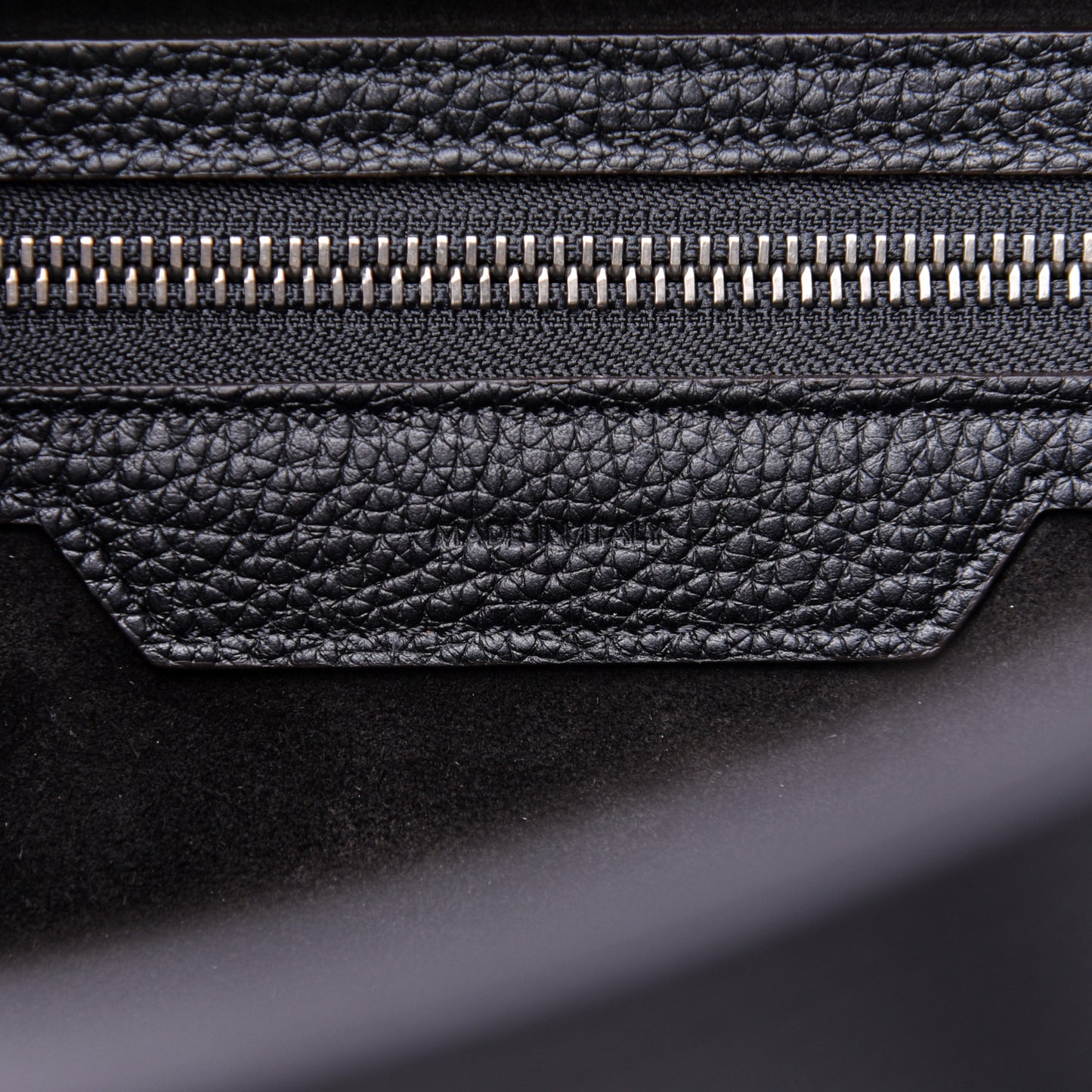 Drummed Calfskin Micro Luggage Black