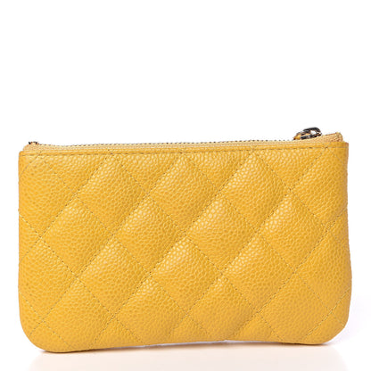 Chanel Caviar Quilted Small Cosmetic Case Yellow 8 of 10