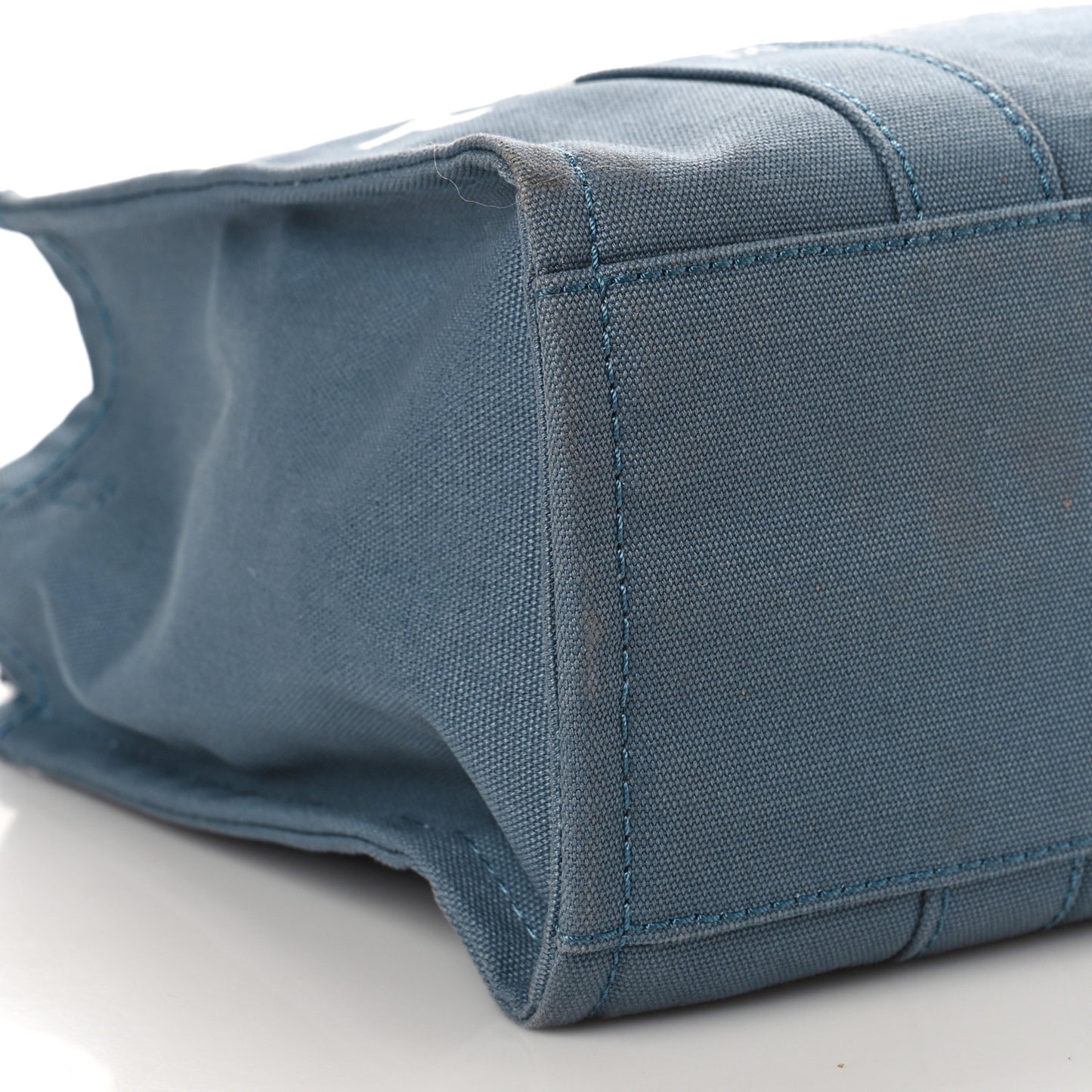 Cotton Canvas Medium The Traveler Tote Bag Blue Shadow