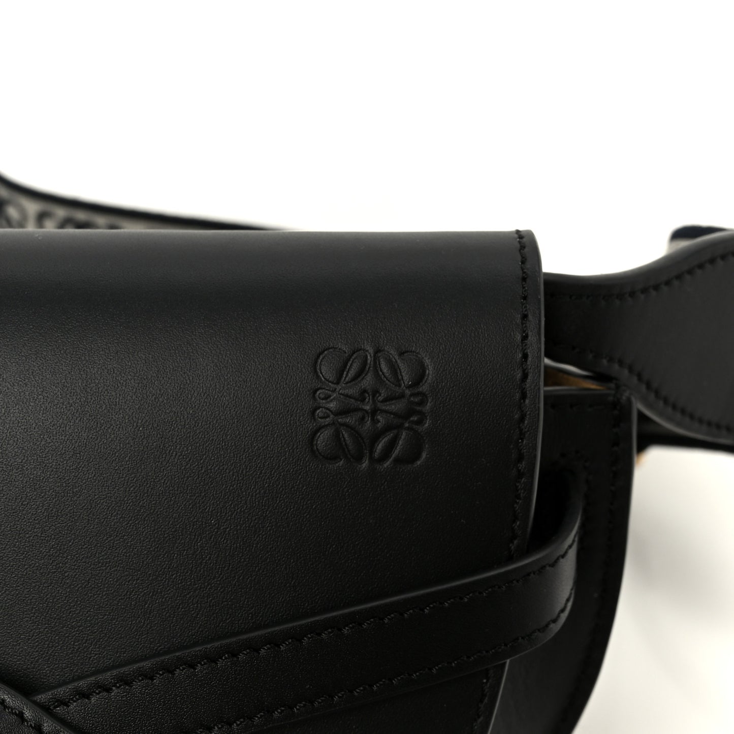 Calfskin Jacquard Mini Gate Dual Bag Black