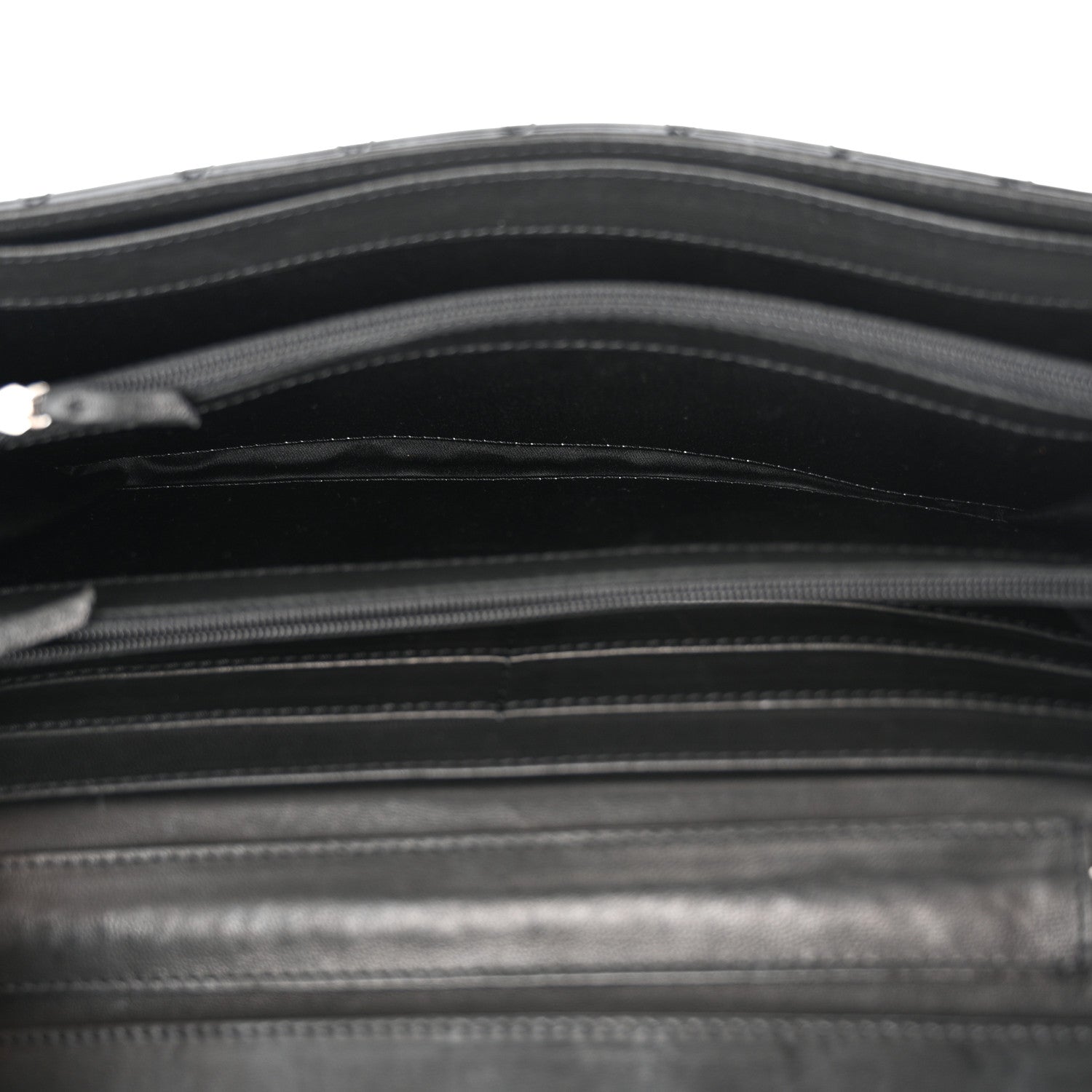 Chanel Patent Calfskin Quilted Flap Clutch With Chain Black 5 of 11