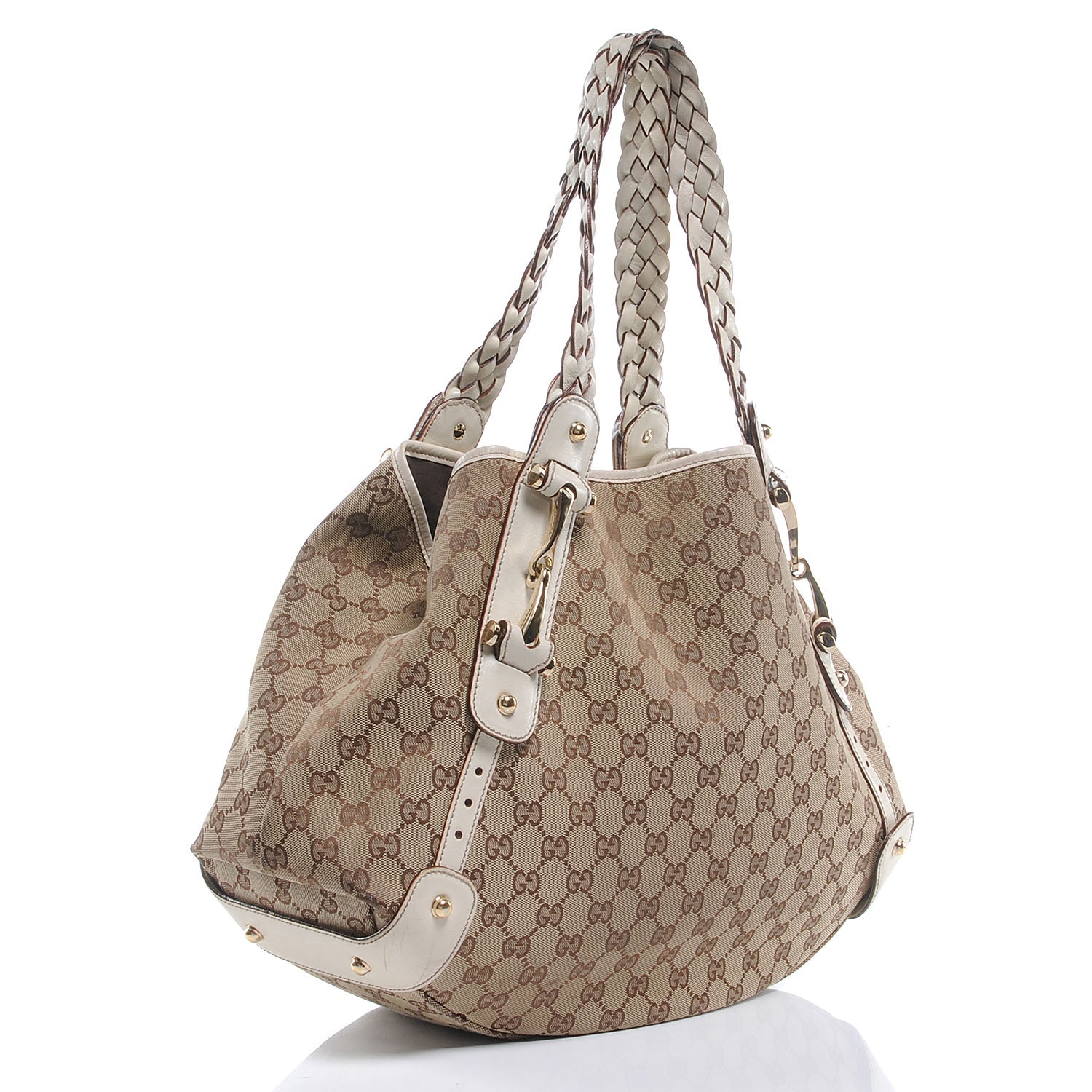 Gucci Monogram Pelham Medium Shoulder Bag White 3 of 9