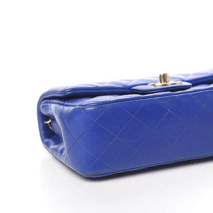 Chanel Lambskin Quilted Mini Rectangular Flap Blue 9 of 11
