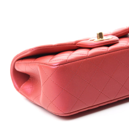 Chanel Iridescent Lambskin Quilted Mini Top Handle Rectangular Flap Red 6 of 11