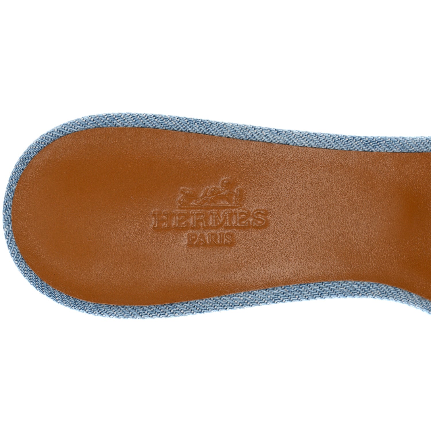 Hermes Denim Oasis Sandals 36.5 Bleu Clair 7 of 9