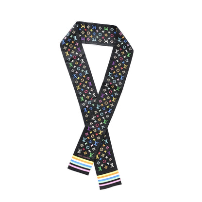 Louis Vuitton Silk Monogram Multicolor Bandeau Black 1 of 5